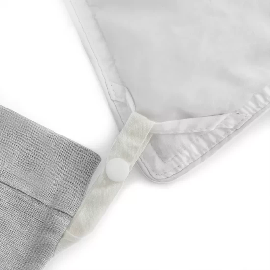 Best Sale 👍 AQUA Linen Duvet Cover, Full/Queen - 100% Exclusive Dove Gray 🛒 - Image 4