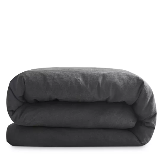 Best Sale 👍 AQUA Linen Duvet Cover, Full/Queen - 100% Exclusive Dove Gray 🛒 - Image 5