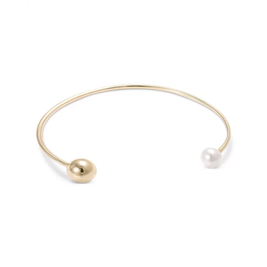 Best reviews of 👏 AQUA Pearl Bangle Bracelet In 14K Gold Plated - 100% Exclusive White/gold ⭐
