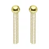 Cheapest 🥰 AQUA Chain Tassel Drop Earrings In 18K Gold Plated Silver - 100% Exclusive 😍