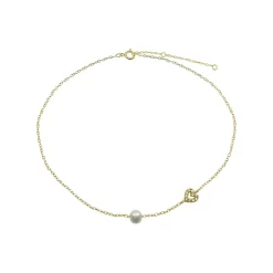 Cheap 😉 AQUA Pavé Star & Cultured Freshwater Pearl Collar Necklace, 15.5"-17.5" - 100% Exclusive White/gold 💯
