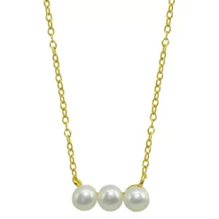 Best reviews of ⌛ AQUA Cultured Freshwater Pearl Bar Necklace, 15.5"-17.5" - 100% Exclusive White/gold ✨
