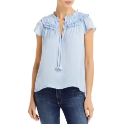 Best reviews of 👍 AQUA Ruffle Tassel Tie Top - 100% Exclusive Blue 💯