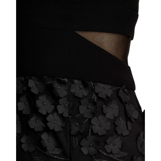 Deals ๐ AQUA Floral Applique Gown - 100% Exclusive Black ๐คฉ - Image 2