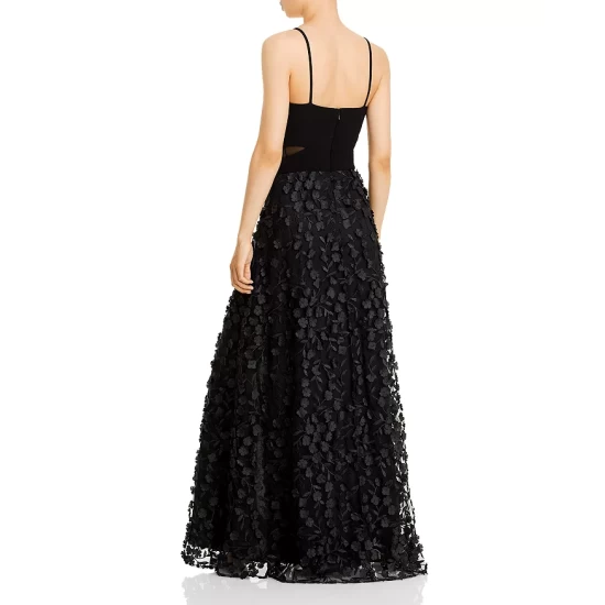 Deals ๐ AQUA Floral Applique Gown - 100% Exclusive Black ๐คฉ - Image 5
