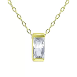 Flash Sale ✔️ AQUA Baguette Pendant Necklace, 15.5" - 100% Exclusive Gold/silver 👏