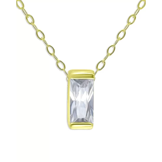 Flash Sale ✔️ AQUA Baguette Pendant Necklace, 15.5" - 100% Exclusive Gold/silver 👏