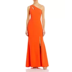 Coupon 🎁 AQUA One Shoulder Cutout Gown - 100% Exclusive Orange 🔥