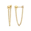 Top 10 🎉 AQUA Front To Back Chain Drop Earrings - 100% Exclusive Gold ⭐