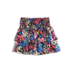 Wholesale ๐งจ AQUA ๐ง Girls' Floral Print Tiered ๐ Skirt, Big Kid - 100% Exclusive Black Multi ๐ฅฐ