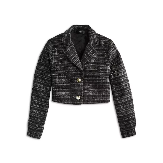 Outlet ๐ฅฐ AQUA ๐ง Girls' Tweed Blazer, Big Kid - 100% Exclusive Black/white ๐