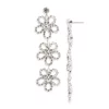 Deals 👏 AQUA Three Part Chandelier Flower Drop Earrings - 100% Exclusive Silver 😍