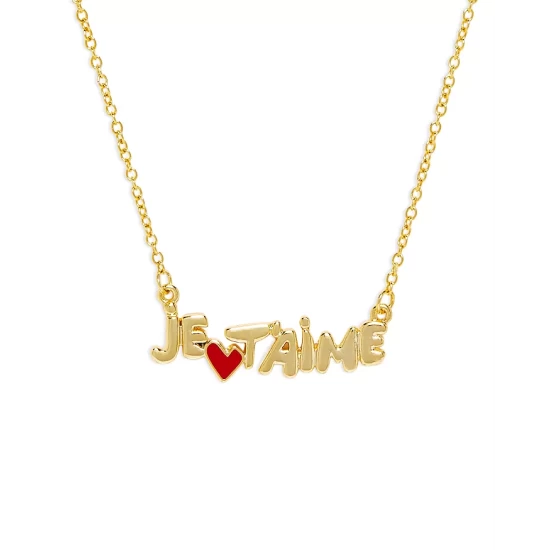 Brand new ⌛ AQUA Je T'aime Pendant Necklace, 16"-18" - 100% Exclusive Gold ✔️ - Image 2