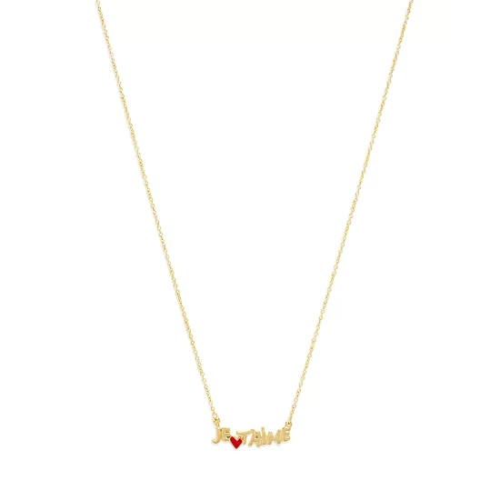 Brand new ⌛ AQUA Je T'aime Pendant Necklace, 16"-18" - 100% Exclusive Gold ✔️ - Image 4