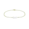 Promo ⌛ AQUA Freshwater Pearl Trio Paperclip Chain Link Bracelet In 18K Gold Plated Sterling Silver - 100% Exclusive White/gold ⌛