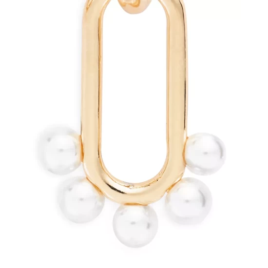 New ❤️ AQUA Embellished Oval Earrings - 100% Exclusive Gold 💯 - Image 3