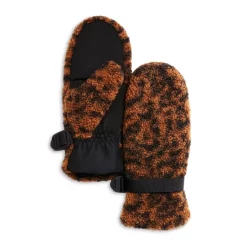 Brand new ⌛ AQUA Belted Sherpa Flip Mitten - 100% Exclusive Brown/black 😀
