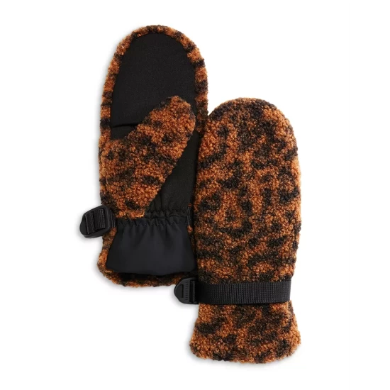 Brand new ⌛ AQUA Belted Sherpa Flip Mitten - 100% Exclusive Brown/black 😀
