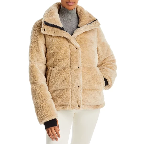 Promo โค๏ธ AQUA Lilly Sherpa Puffer Jacket - 100% Exclusive Biscotti ๐งจ