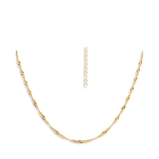 Hot Sale ๐งจ AQUA Twisted Curb Chain Necklace, 16" - 100% Exclusive Gold ๐ฏ - Image 3