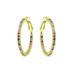 Buy ⌛ AQUA Multicolor Inside Out Hoop Earrings - 100% Exclusive Multi/gold 🔥