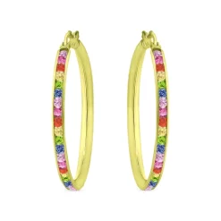 Best Pirce 🛒 AQUA Multicolor Hoop Earrings - 100% Exclusive Multi/gold 🔔