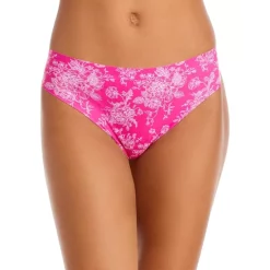 Cheap ⌛ AQUA Printed Thong - 100% Exclusive Fuschia Rose Toile 👍