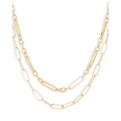 Deals 🔥 AQUA Layered Chain Necklace, 15-18" Gold 🎉
