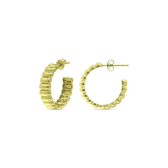 Promo 😉 AQUA Groove Hoop Earrings - 100% Exclusive Gold ❤️ - Image 2