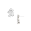 Buy 🎉 AQUA Cubic Zirconia Cluster Stud Earrings - 100% Exclusive Silver 😍