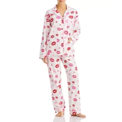 Top 10 💯 AQUA Printed Long Flannel Pajama Set - 100% Exclusive Ivory ❤️