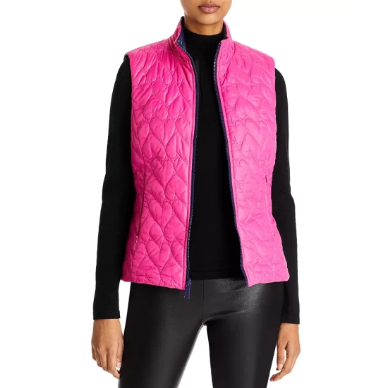 Brand new ๐ AQUA Reversible Heart Quilted Vest - 100% Exclusive Hot Pink ๐ฅ