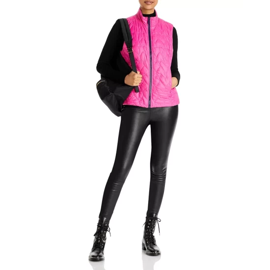 Brand new ๐ AQUA Reversible Heart Quilted Vest - 100% Exclusive Hot Pink ๐ฅ - Image 2