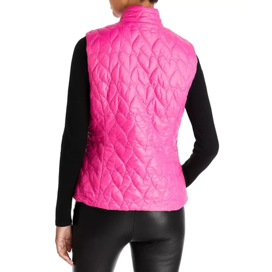 Brand new ๐ AQUA Reversible Heart Quilted Vest - 100% Exclusive Hot Pink ๐ฅ - Image 3