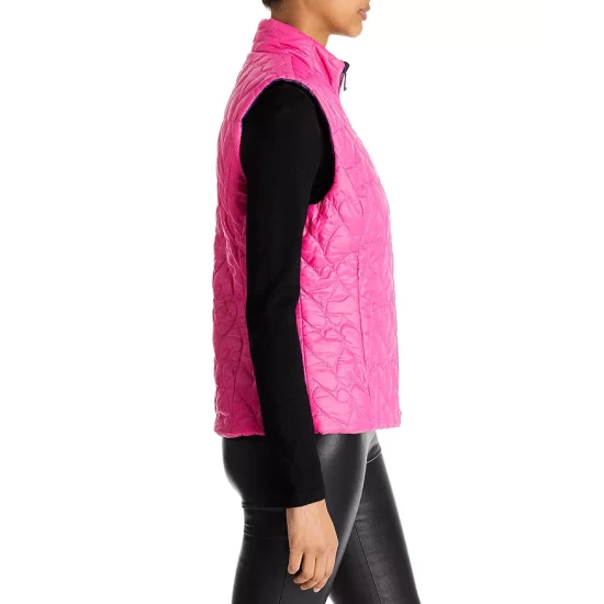 Brand new ๐ AQUA Reversible Heart Quilted Vest - 100% Exclusive Hot Pink ๐ฅ - Image 4