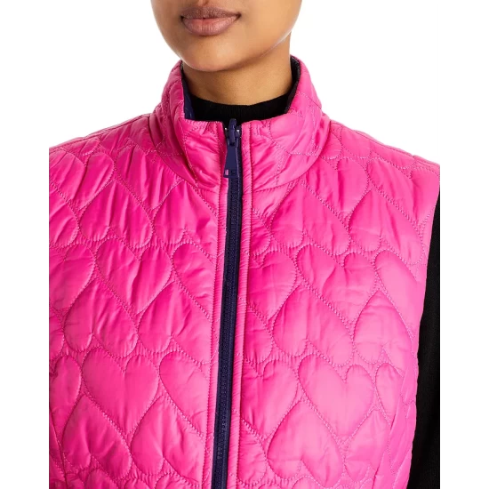 Brand new ๐ AQUA Reversible Heart Quilted Vest - 100% Exclusive Hot Pink ๐ฅ - Image 5