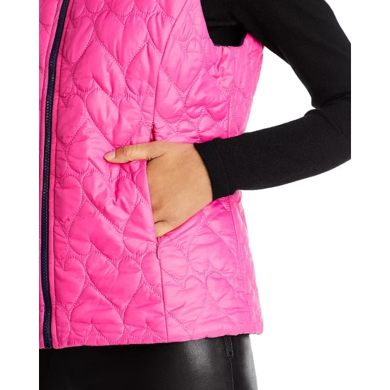 Brand new ๐ AQUA Reversible Heart Quilted Vest - 100% Exclusive Hot Pink ๐ฅ - Image 6