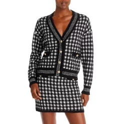 Best reviews of 👏 AQUA Checkered Cropped Cardigan - 100% Exclusive Blue ✨