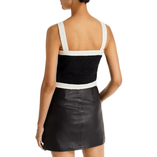 Brand new 👍 AQUA Tweed Button Front Tank - 100% Exclusive Black/white 😉 - Image 3