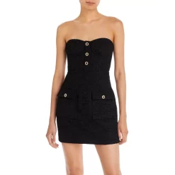 New 🤩 AQUA Strapless Mini 👗 Dress - 100% Exclusive Black/gold 🔥