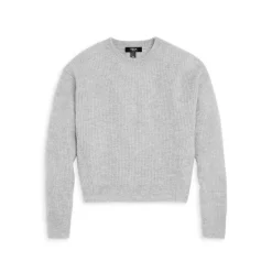 Discount ✨ AQUA 👧 Girls' Solid Cashmere Sweater, Big Kid - 100% Exclusive Heather Gray 🌟