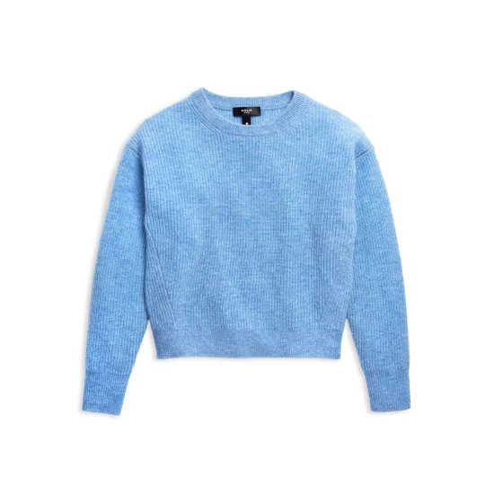 Discount ✨ AQUA 👧 Girls' Solid Cashmere Sweater, Big Kid - 100% Exclusive Heather Gray 🌟 - Image 3