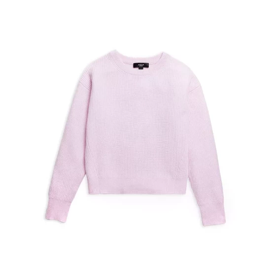 Discount ✨ AQUA 👧 Girls' Solid Cashmere Sweater, Big Kid - 100% Exclusive Heather Gray 🌟 - Image 4