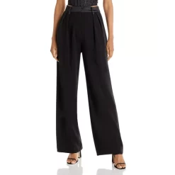 Budget 🎉 AQUA Wide Leg Trousers - 100% Exclusive Black ⌛