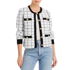Cheapest 😉 AQUA Printed Button Front Cardigan - 100% Exclusive White/black 👍