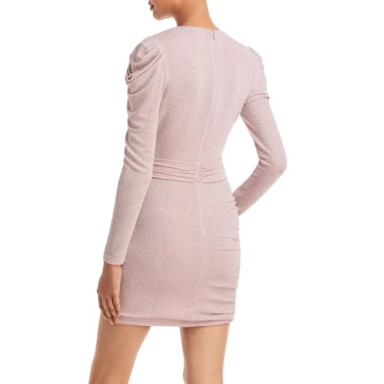 Buy ๐ AQUA Metallic Faux Wrap ๐ Dress - 100% Exclusive Black/silver ๐ - Image 8