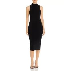 New 🛒 AQUA High Neck Bodycon 👗 Dress - 100% Exclusive Black 🎁