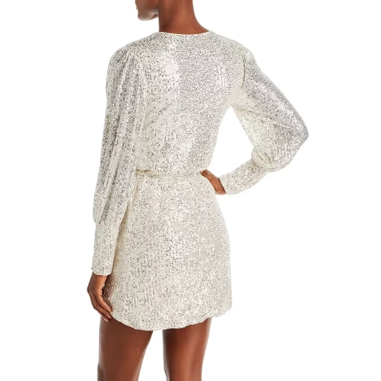 Best reviews of ๐ AQUA Sequin Mini ๐ Dress - 100% Exclusive Silver โจ - Image 4