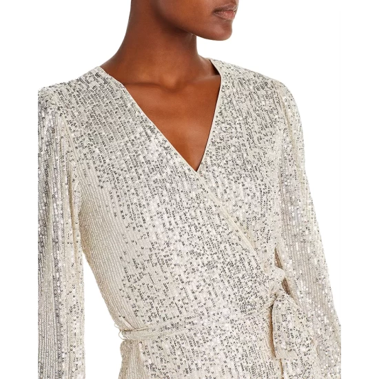 Best reviews of ๐ AQUA Sequin Mini ๐ Dress - 100% Exclusive Silver โจ - Image 5