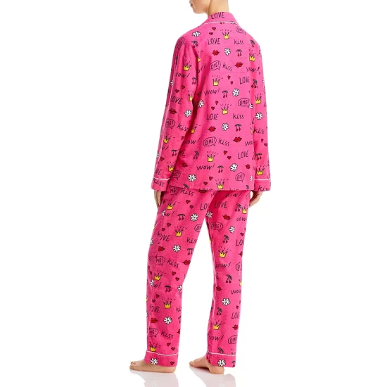 Promo ๐ AQUA Printed Long Flannel Pajama Set - 100% Exclusive Hot Pink ๐งจ - Image 3